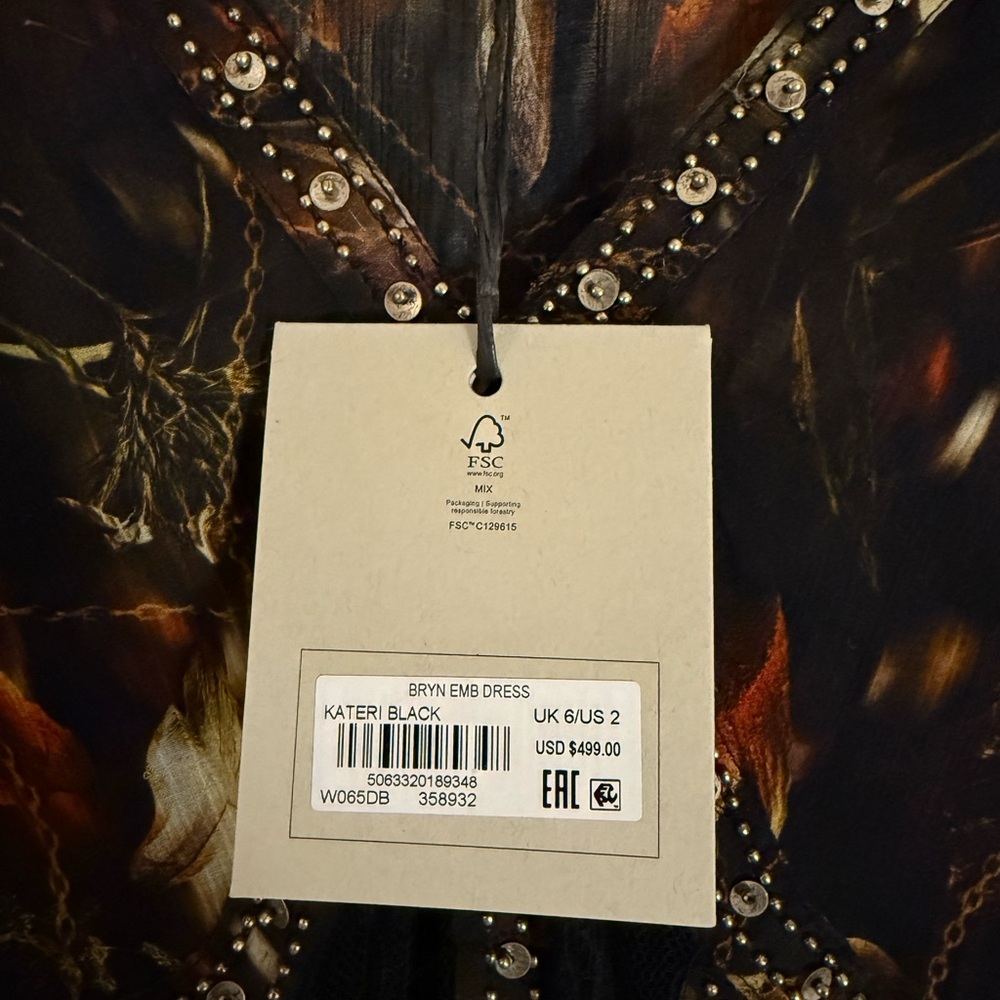 ALLSAINTS Bryn Lace Embellished Maxi Dress - Picture 6 of 8